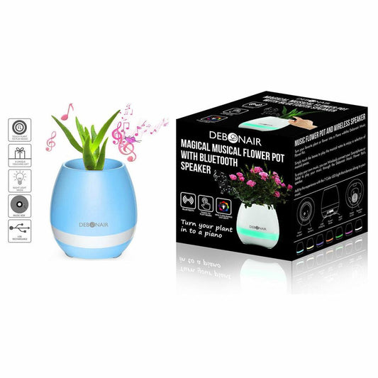 Debonair Music Flower Pot Bluetooth Speaker for Bedroom, Office & Living Room[Blue]